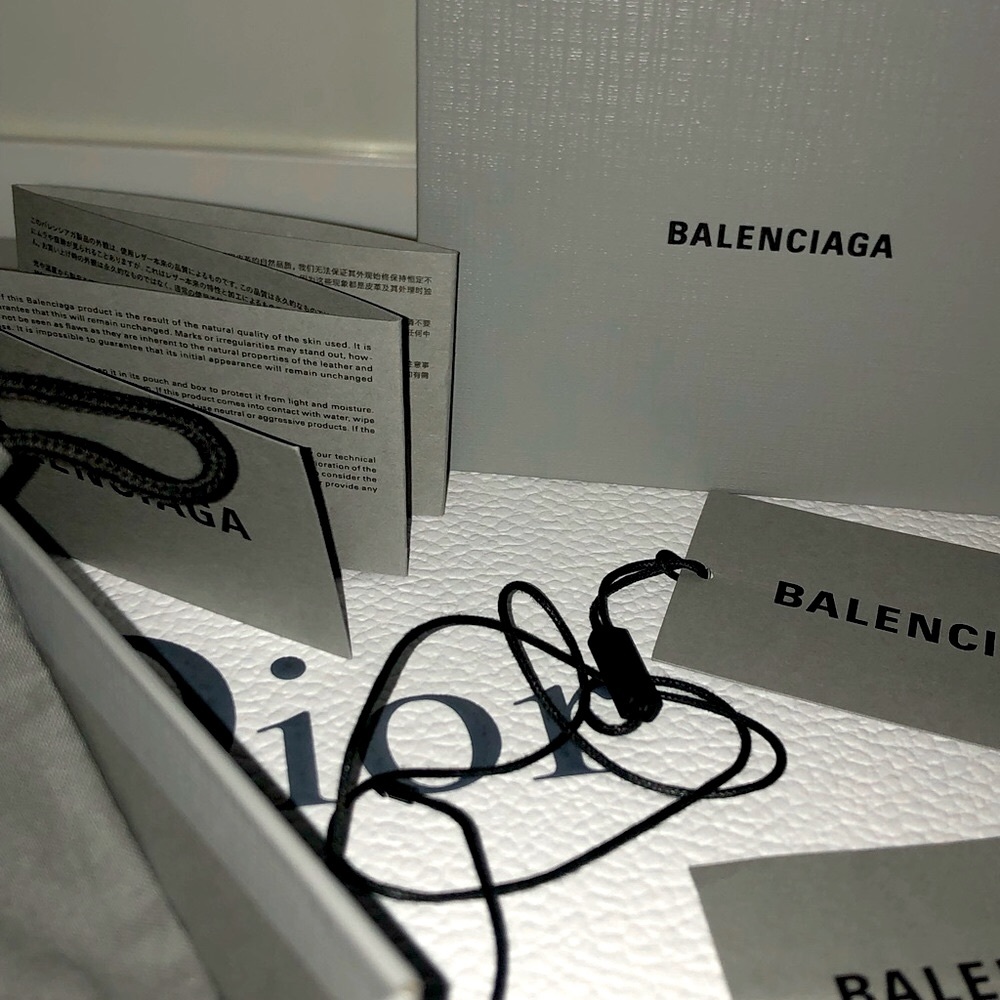 Balenciaga Wallet Box with cards and 5”x 5” Pouch
